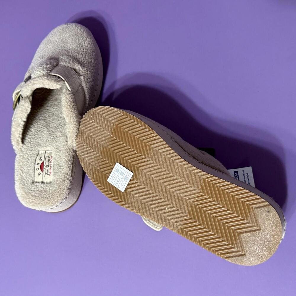BOBS by Skechers Faux Fur Taupe Platform Slippers Vegan 114558 Women’s 8 - Picture 10 of 11